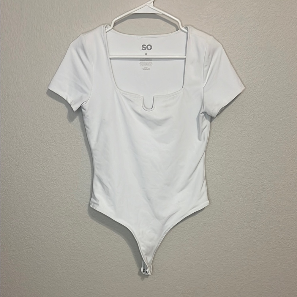 SO White Short Sleeve Bodysuit